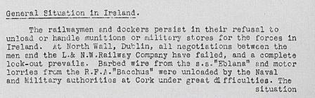 Cabinet report dated June 1920 on Naval Inteligence