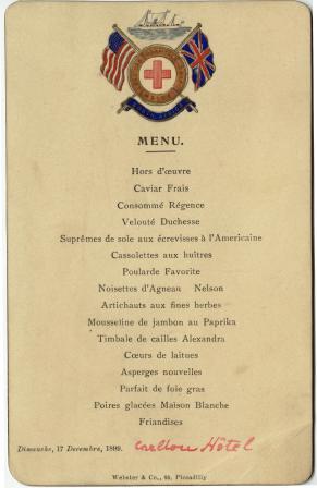 Carlton Hotel menu