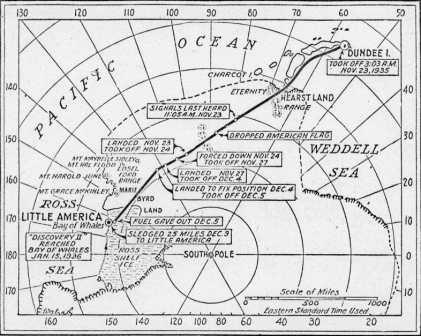 Chart of Ellsworths Flight
