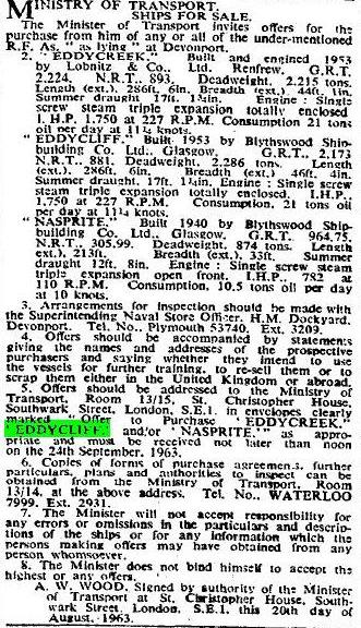 Eddycreek offered for sale