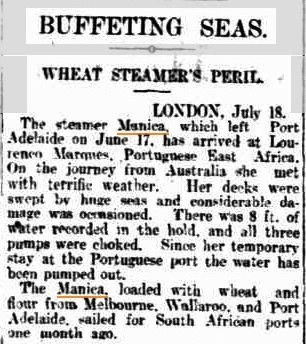 Manica peril cargo wheat