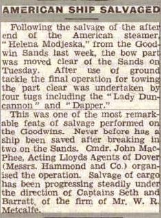 Press Cutting Dapper Dover 1 Nov 1946