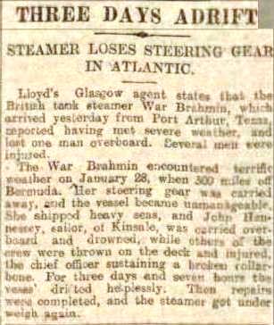 Press Report 14 2 1922 War Brahmin