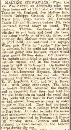 Press Report Ports Even News 25 Oct 1920