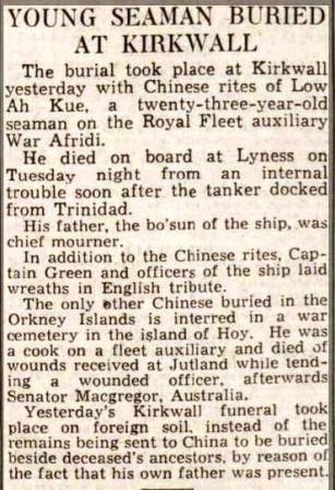 Press report - Aberdeen Jou 15.4.38 War Afridi
