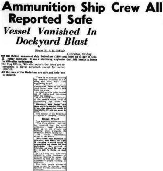 Press report Aberdeen Even Exp 27.4.1951 Bedenham