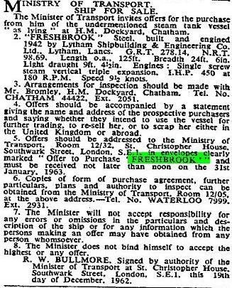 RFA FRESHBROOK for sale