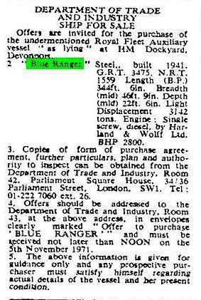 Times Blue Ranger 9 10 1971