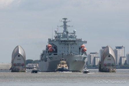 Argus passing thru Thames Barrier