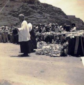 Canon and Bishop conducting memorial service 25 10 41