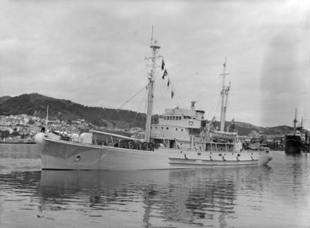 John Biscoe in 1956 renamed HMNZN Endeavour