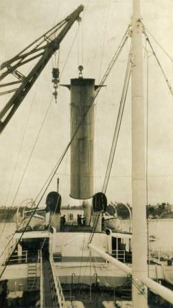 Lifting Nuculas Funnel 3.1 in March 1925