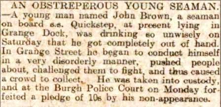 Press report 15 5 1915 Falkirk Herald