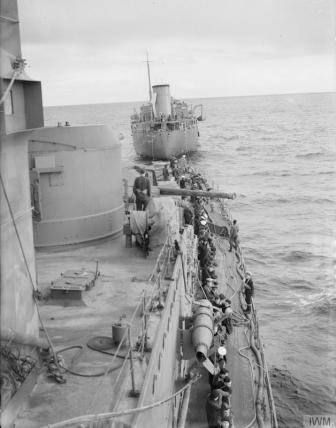 Stern RAs HMS Hermonie and Dingledale 2